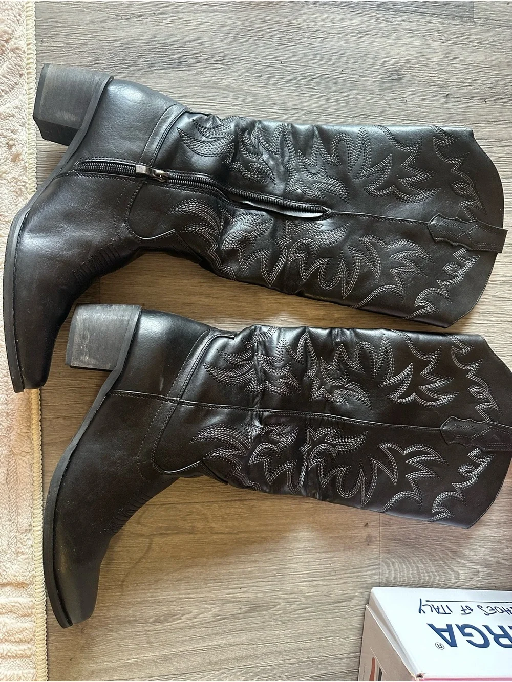 Amazon Black Knee height Western Boots